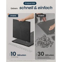 Kačių tualeto spintelė su „Push to Open“ durelėmis, juoda–tamsaus riešutmedžio, 80 x 50 x 50 cm — 3 nuotrauka