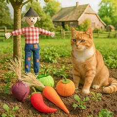 Canadian Cat Company 6er-Set Spielkissen Obst Gemüse & Vogelscheuche Catnip