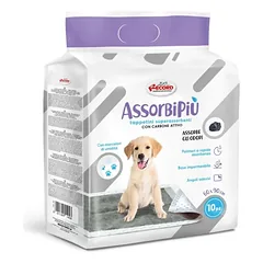Record AssorbiPiu anglies šuniukų palutės - sugeriančios palutės su aktyvuota anglimi - 10 vienetų