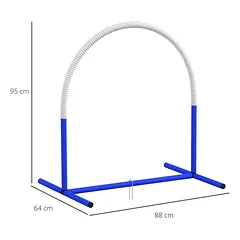 Šunų treniruočių rinkinys iš 4 dalių PawHut 88x64x95cm., baltos/mėlynos spalvos — 3 nuotrauka