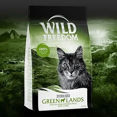 Wild Freedom Adult "Green Lands" Sterilised su ėriena – begrūdis sausas maistas katėms, < 1,4 kg — 5 nuotrauka
