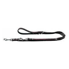 Hunter Leather leash Kroko 13/200 brown/black