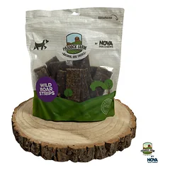 Šernienos juostelės skanėstas šunims – Wild Boar Strips, 500 g – Paddock Farm