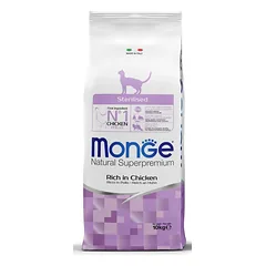 Monge Sterilised su vištiena, sausas maistas katėms 10 kg parduotuvėje petshop.lt