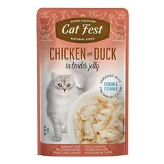 Cat Fest vištiena su antiena želė visavertis drėgnas maistas katėms, 70 g