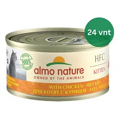 Almo Nature HFC Kitten Chicken šlapias maistas kačiukams iki 1 metų 24x70g