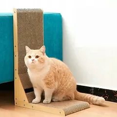 Kampinė katės draskyklė Mersjo SNAPPY 60 cm 2-in-1 su kamuoliuku + katžolė — 3 nuotrauka