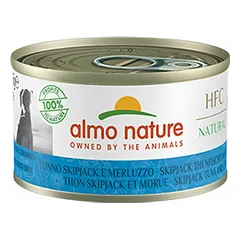 Almo Nature HFC Natural tunas ir menkė, drėgnas maistas šunims 95 g — 2 nuotrauka