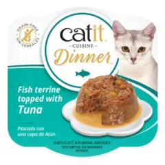 Catit Fish Dinner konservai katėms su žuvimis ir tunu, 75 g