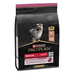 Purina Pro Plan Sensitive Skin Sausas maistas vidutinių veislių šuniukams, turintiems jautrią odą (su lašiša) 3 kg