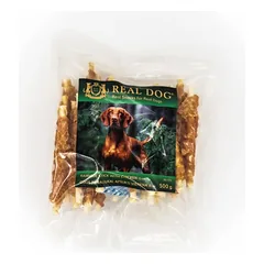 Real Dog Skanėstas Odos pagaliukai apsukti vištiena 11cm 500g