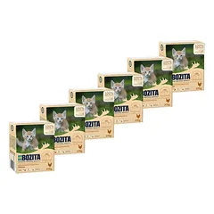 BOZITA - kačių maistas, mėsos kukuliai su padažu Kitten 6x370g
