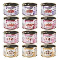 SUPER RAFI Mini Mix 4 Skonio 12x185g drėgnas maistas mažų veislių šunims