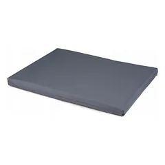 Čiužinukas – šuns guolis su užvalkalu – M (74 x52 cm) pilkas į M dydžio narvą