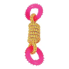 Happet žaislas šuniui, virvė su žiedais, 23cm