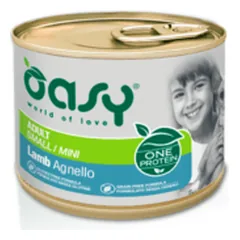 Oasy Adult Mini Lamb vieno baltymo konservai su ėriena suaugusiems mažų veislių šunims