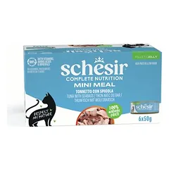 Schesir Complete Nutrition filė drebučiuose 6 x 50 g skardinėse, drėgnas maistas katėms — 4 nuotrauka