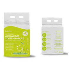 8 VNT. – Kraikas katėms TOFU BeloCat, vanilės kvapo, 6 l (2,5 kg), 2 mm granulės