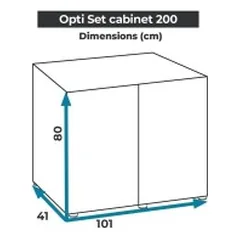 Opti Set 200 spintelė stačiakampė, balta, 101x41x80 cm — 5 nuotrauka
