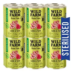 WILD FARM Premium Grain Free Lamb and Tuna 12x400g - sterilizuotų kačių ėdalas be grūdų
