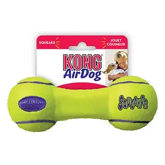 KONG AirDog Squeaker hanteliai - cypsiantis žaislas šunims, hantelio formos, plūduriuoja