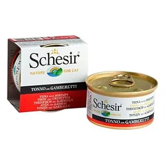 SCHESIR - Thunfisch-/Garnelen-Wels-Pastete in Gelee (85g Dose) - SCHESIR