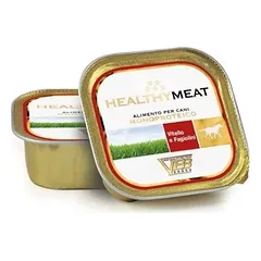 Healthymeat monoproteininis paštetas šunims su veršiena ir žaliosiomis pupelėmis 12x150g
