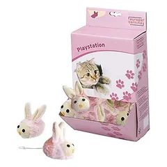 Europet Bernina žaislas katėms, pliušinis triušis su vibracijos funkcija, 7,6 cm