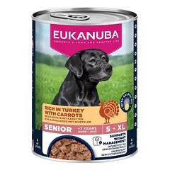 EUKANUBA Life Care Senior Rich in Turkey 400 g paštetas vyresniems šunims, turintis kalakutą ir morkas nuotrauka
