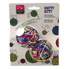 Magic Cat Yarn Balls žaislas katėms, verpalų kamuoliukai, 6,3 cm, 2 vnt. — 3 nuotrauka