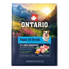 Ontario Dog Puppy & Junior Monoprotein Turkey with Sweet Potatoes 2,25 kg