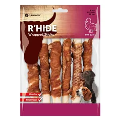 Flamingo R'hide Sticks Duck - šunų skanėstai, mažos lazdeles apvyniotos antiena