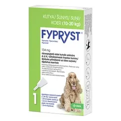 Šunų (10-20 kg) tirpalas nuo erkių ir blusų FYPRYST 1,34 ml