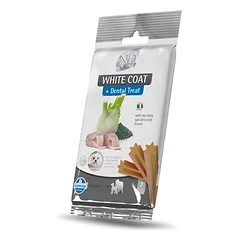 FARMINA N&D White Dental Treat Coat Sea bass Medium/Maxi 100 g (7 vnt.) dantų skanėstų vidutiniams ir dideliems šunims
