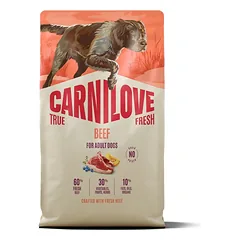 CARNILOVE True Fresh Dog Beef Adult 4 kg sausa maistas su šviežia jautiena suaugusiems šunims