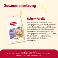 animonda Carny Adult su vištiena ir upėtakiu, sausas maistas katėms, 1,5 - 2,9 kg — 2 nuotrauka