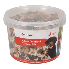 Flamingo Chew'n Snack Training Mix - treniruočių skanėstai šunims su ėriena, jautiena ir žuvimi