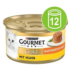 Gourmet Gold ragu, drėgnas maistas katėms 12 x 85 g