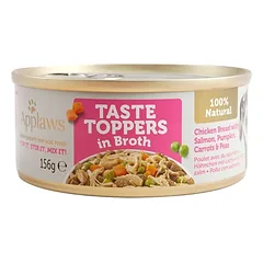 APPLAWS Taste Toppers Vištienos krūtinėlė, lašiša, moliūgas sultinyje 156 g