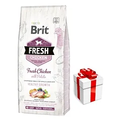 Brit Fresh Chicken & Potato Puppy Healthy Growth 12kg + Staigmena ŠUNIUI
