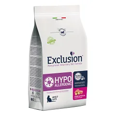 Exclusion Hypoallergenic maistas katėms su kiauliena ir bulvėmis, 1,5 kg