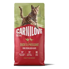 Carnilove Active Adult Duck & Pheasant Sterilised sausas maistas katėms