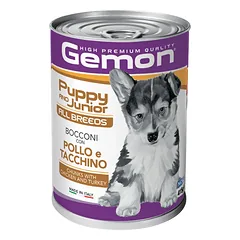 Gemon all breeds puppy konservuotas pašaras su vištienos ir kalakutienos gabaliukais 415g