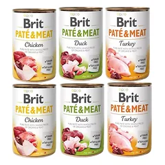 BRIT Pate&Meat Mix skoniai su paukštiena 6x400 g šunų paštetas