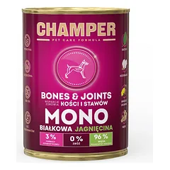CHAMPER Bones Joints Jagnięcina monobiałkowa karma dla psa 400 g