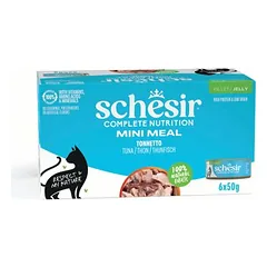 Schesir Complete Nutrition filė drebučiuose 6 x 50 g skardinėse, drėgnas maistas katėms