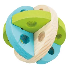 Trixie Play And Snack Ball Wooden medinukams graužikams su skanėstų dozatoriumi, ø 8 cm