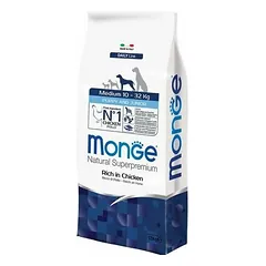 Monge medium puppy sausas pašaras (vištiena) 12kg parduotuvėje 1petshop.lt