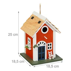 Paukščių namelis Relaxdays 10044509.0, Su kabinimo kilpa, 18,5 × 25 × 18,5 cm — 4 nuotrauka
