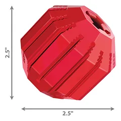 KONG Stuff-A-Ball Small žaislas dantų valymui, natūralios gumos — 3 nuotrauka